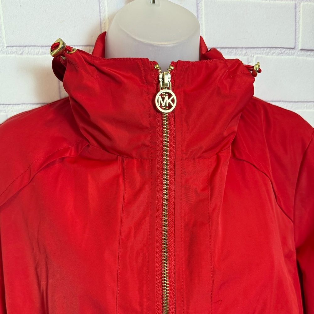 Michael Michael Kors Red Hooded Zip-Up Jacket Gold
Hardware Size M - Picture 5 of 16